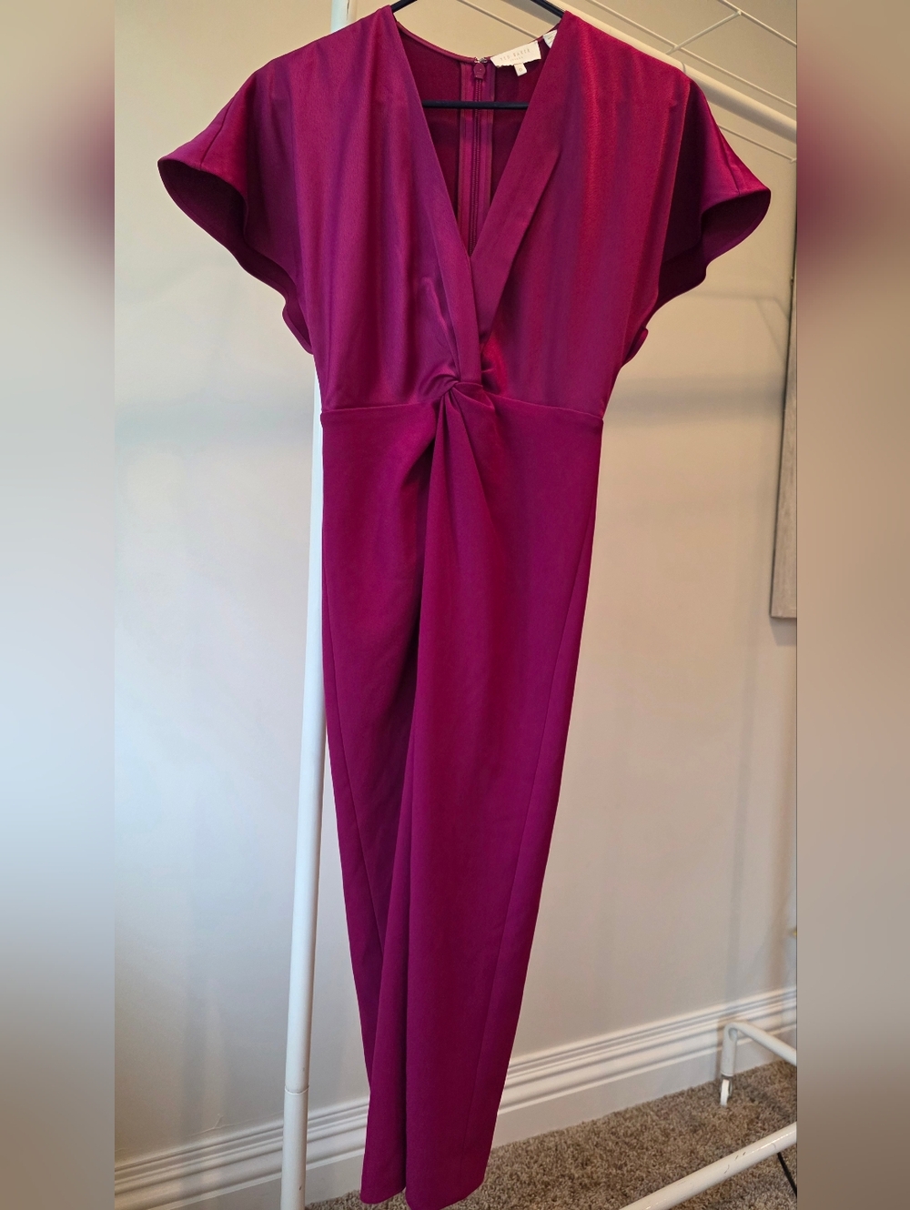 Ted Baker London Fuchsia Twist-Front Dress